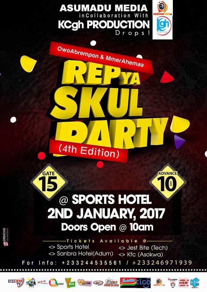 Kumasi’s Biggest Event “Rep Ya Skul Party” Kicks off 2nd January