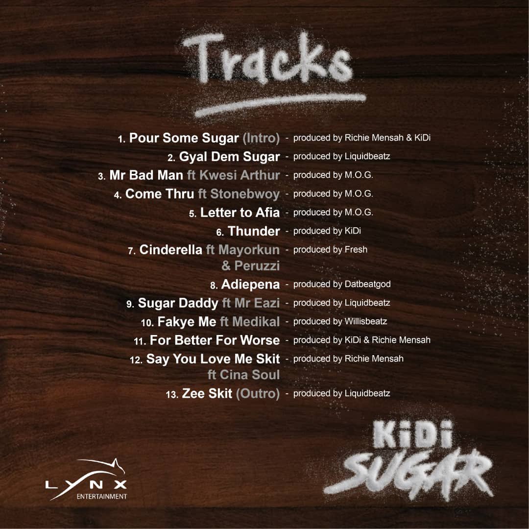 Kidi Album Tracklist