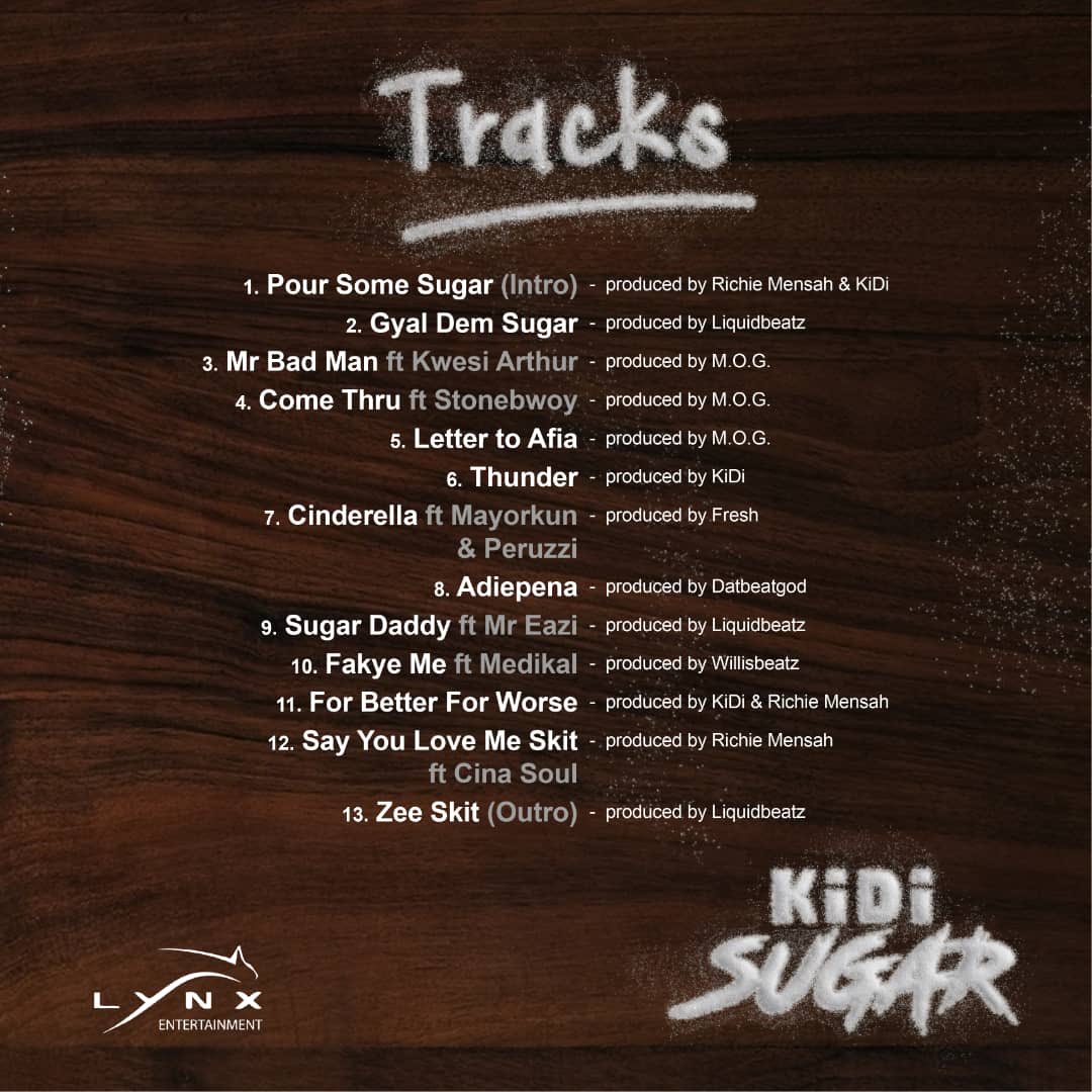 Kidi – Sugar (Full Album) 3 Kidi Album Tracklist