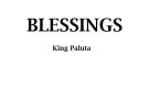King Paluta – Blessings