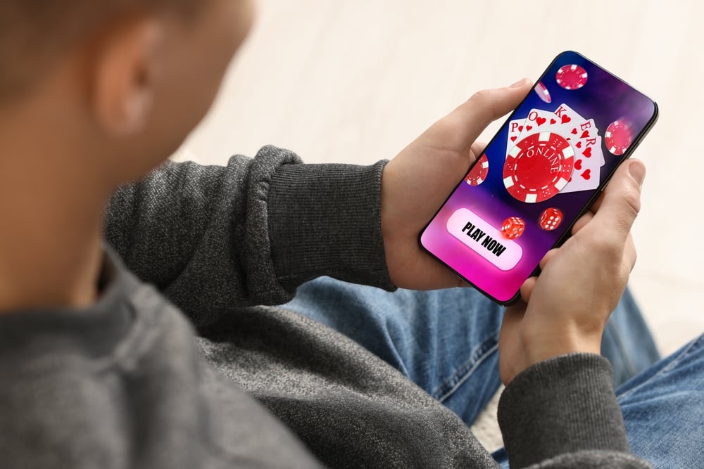 Man Playing Online Casino